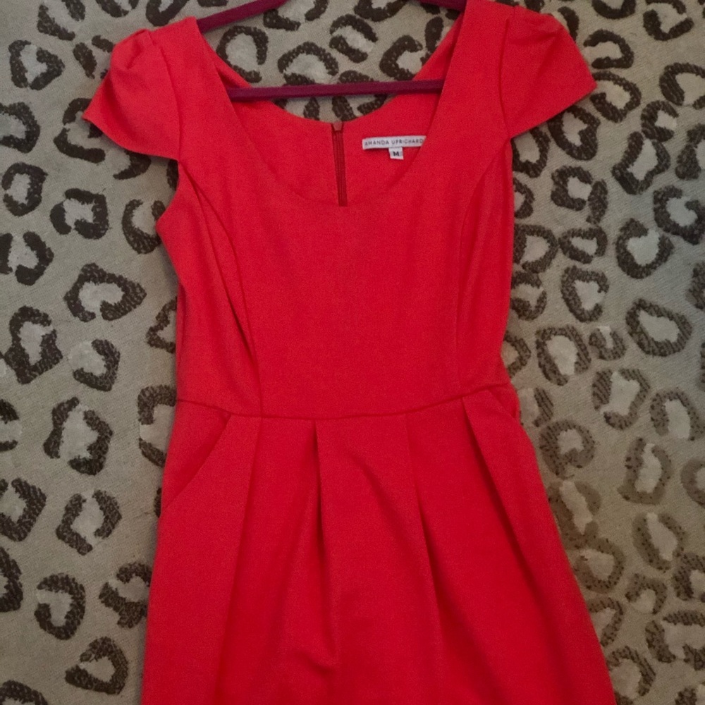 Amanda Uprichard red/orange cocktail dress